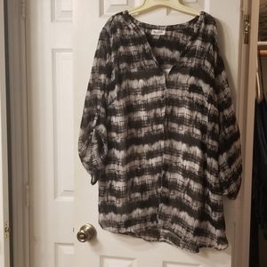 Striped blouse and camisole set